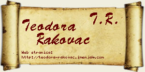 Teodora Rakovac vizit kartica